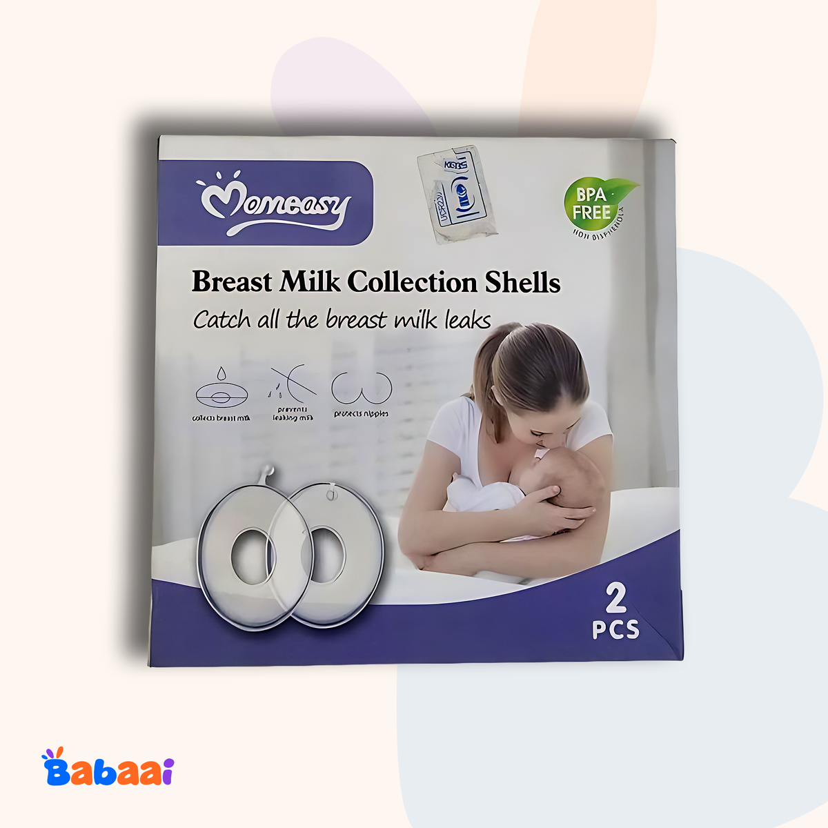 Momeasy Breast Milk Collection Shells (2 pcs)