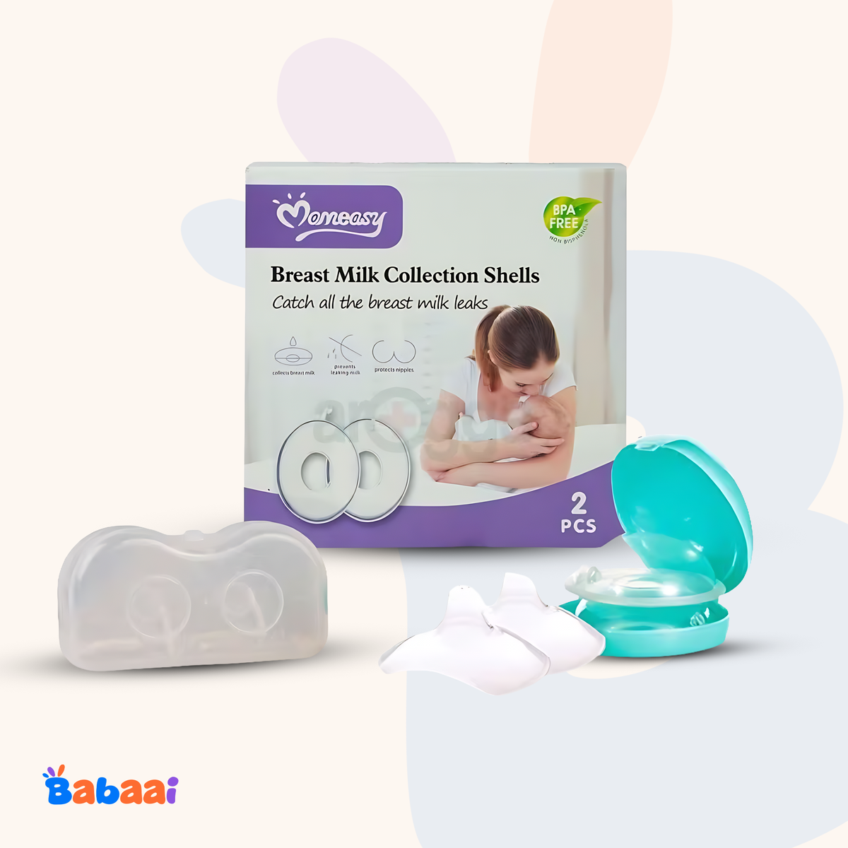 Momeasy Breast Milk Collection Shells (2 pcs)