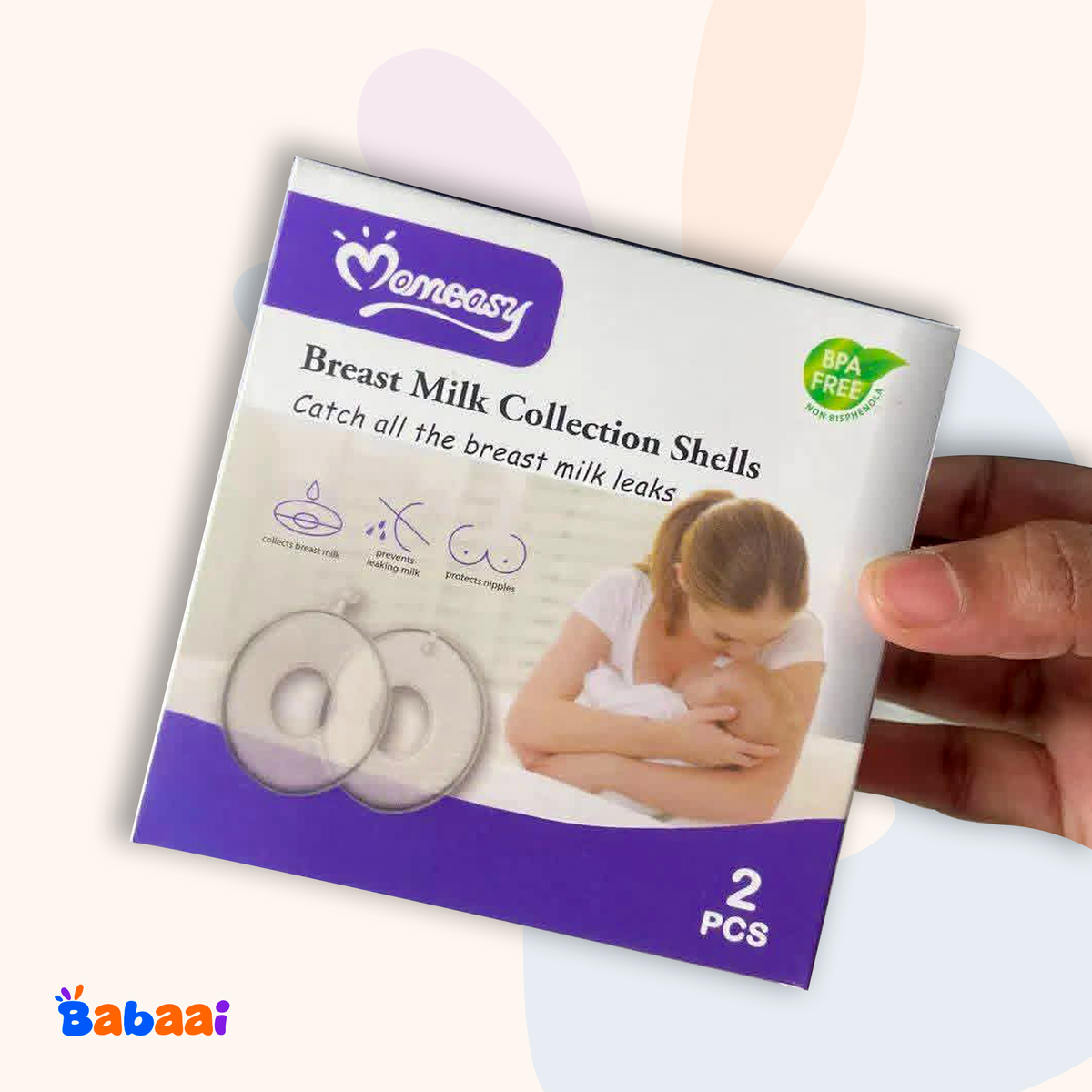Momeasy Breast Milk Collection Shells (2 pcs)
