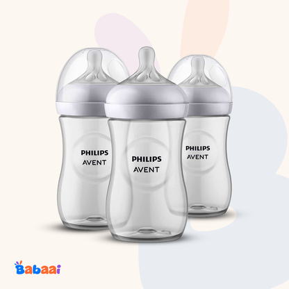 Philips Avent Natural Baby Feeding Bottles (260ml, 3pcs)